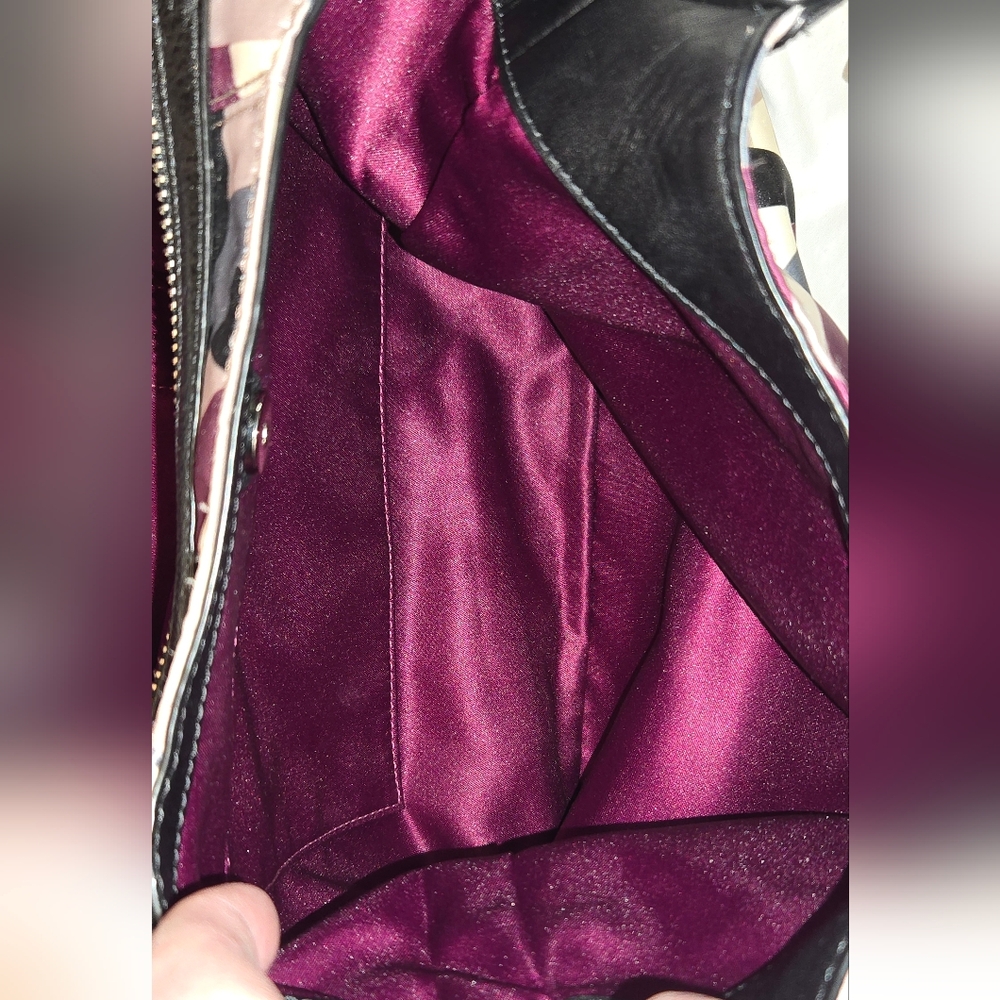 Coach Maggie Black and Purple  Shoulder Bag - Picture 10 of 14